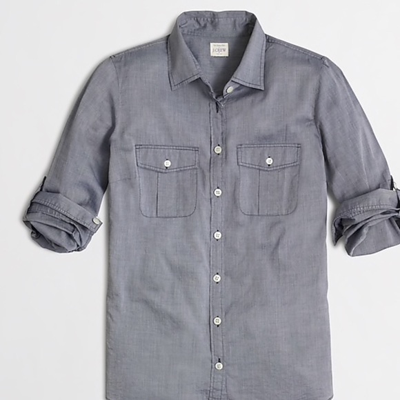 J. Crew end-on-end Camp Shirt in Perfect Fit - Picture 1 of 8